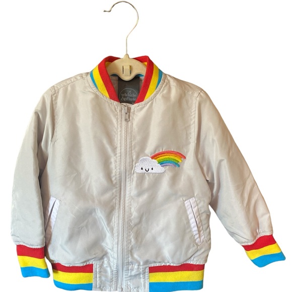 Whistle & Flute Rainbow Bomber Jacket 12-18 months - Picture 1 of 7